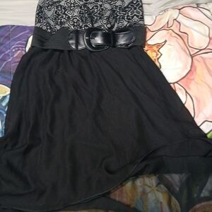 Elegant Black Lace Women's Dress